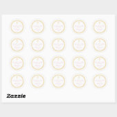 Sticker Gold Scroll Cross Étiquette de adresse/Fav (Feuille)