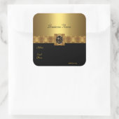 Sticker Gold sur Carré noir or (Sac)