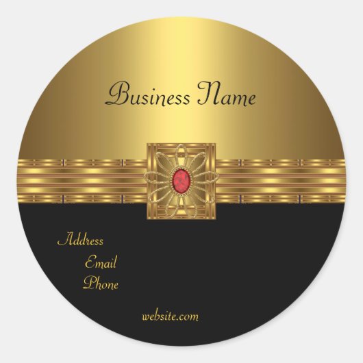Sticker Gold sur Gold Black Red (Devant)