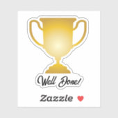 Sticker Gold Trophy Cup Well Done Award (Feuille)