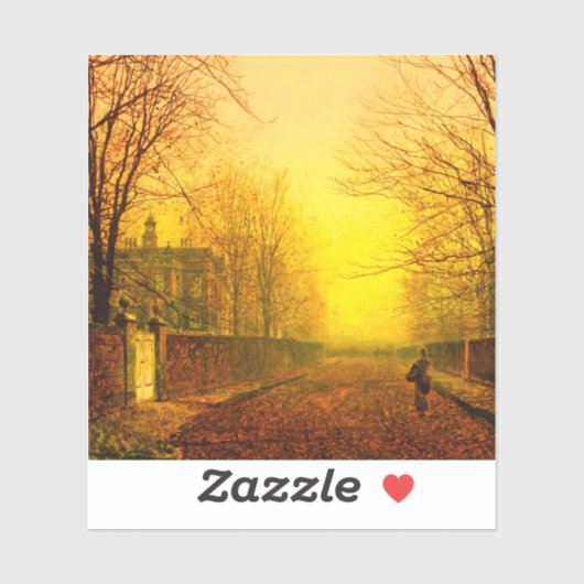 Sticker Golden Autumn John Atkinson Grimshaw (Feuille)