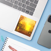 Sticker Golden Autumn John Atkinson Grimshaw (Ordinateur portable avec iPhone)