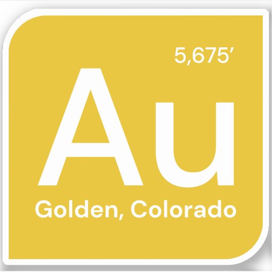 Sticker Golden, Colorado - Sticker AU (Devant)