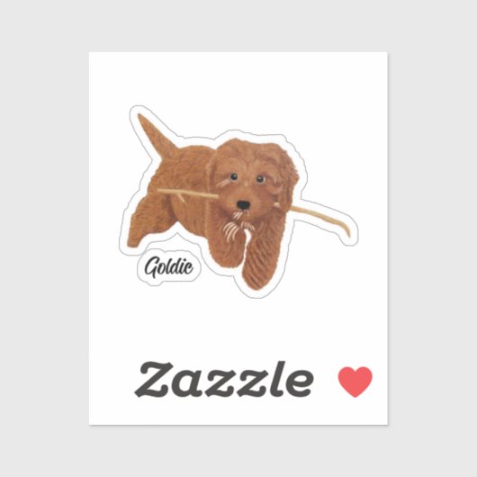 Sticker Golden Doodle  (Feuille)