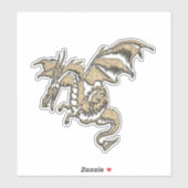 Sticker Golden Dragon (Feuille)