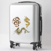 Sticker Golden Dragons Imaginaire Art (Sur valise)