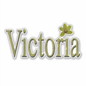 Sticker Golden Flecks Victoria Nom Design, (Devant)