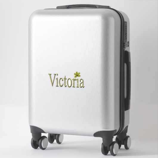 Sticker Golden Flecks Victoria Nom Design, (Sur valise)