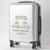Sticker Golden King Crowns for Gay Wedding (Sur valise)
