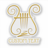 Sticker Golden lyre (Devant)