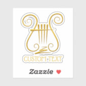 Sticker Golden lyre (Feuille)