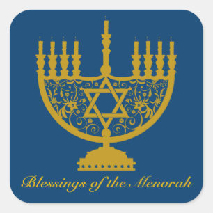 Sticker Golden Menorah