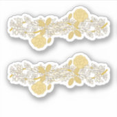 Sticker Golden Pearl Roses Garland (Devant)
