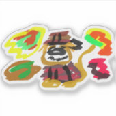 Sticker Golden retriever Automne (Devant)