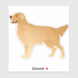 Sticker Golden Retriever Basic Chien race Silhouette