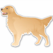 Sticker Golden Retriever Basic Chien race Silhouette (Devant)