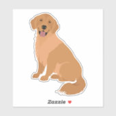 Sticker Golden Retriever Chien (Feuille)