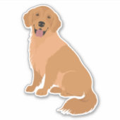 Sticker Golden Retriever Chien (Devant)