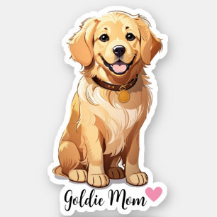 Sticker Golden Retriever Chien Maman