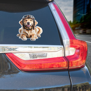 Sticker Golden Retriever Chien Pilote meilleur ami mignon