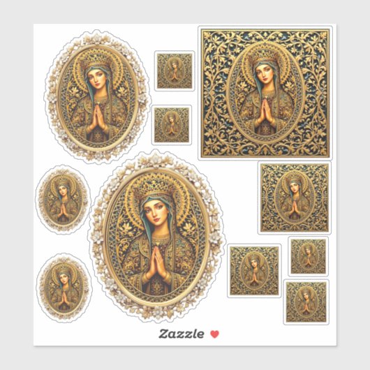 Sticker Golden Revergence Vierge Marie (Feuille)