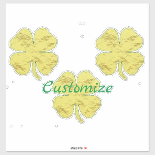 Sticker Golden Shamrocks Thunder_Cove (Feuille)