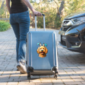 Sticker Goldendoodle de Pâques Chien portant des oreilles (Valise Insitu)
