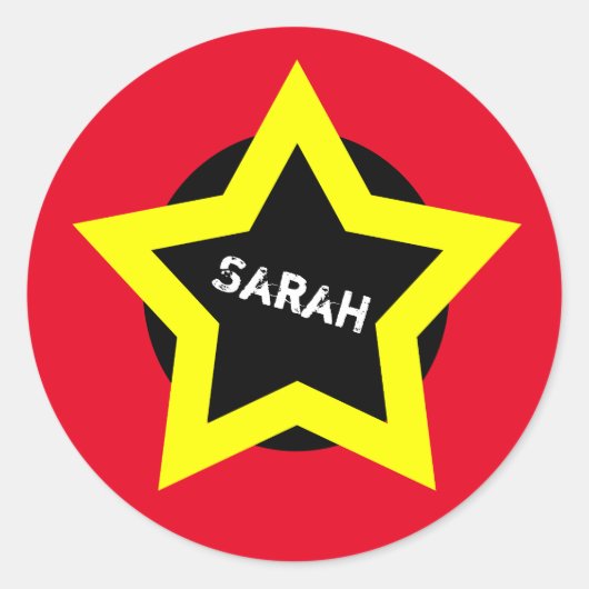 Sticker Golds Star & Top appréciation (Sarah) (Devant)