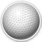 Sticker Golf Ball Gros Plans Sports (Recto)