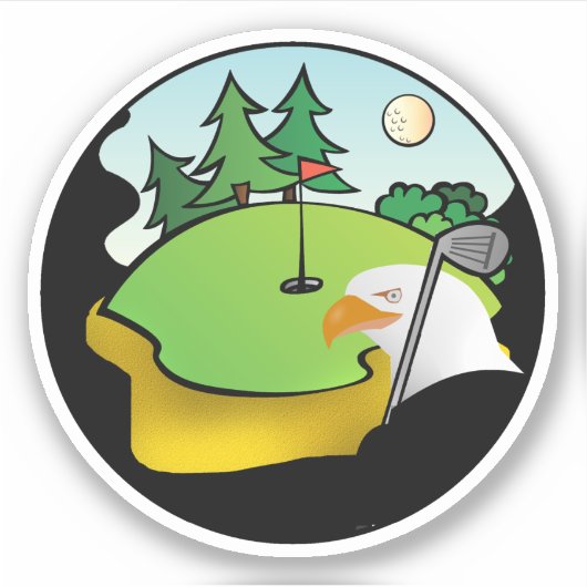 Sticker Golf Eagle Sports (Devant)