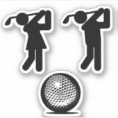 Sticker Golf & Golf Ball (Devant)
