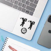 Sticker Golf & Golf Ball (Ordinateur portable avec iPhone)
