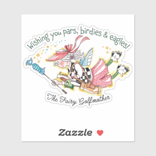 Sticker Golf Inspiration Fairy Golfmère Coupé (Feuille)