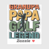 Sticker Golf Legend Grand Papa (Feuille)