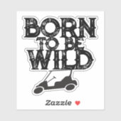 Sticker Golf Panier Amusant Né à être sauvage (Feuille)