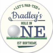 Sticker Golf PAR-TEE 1er anniversaire Grand 8" (Devant)