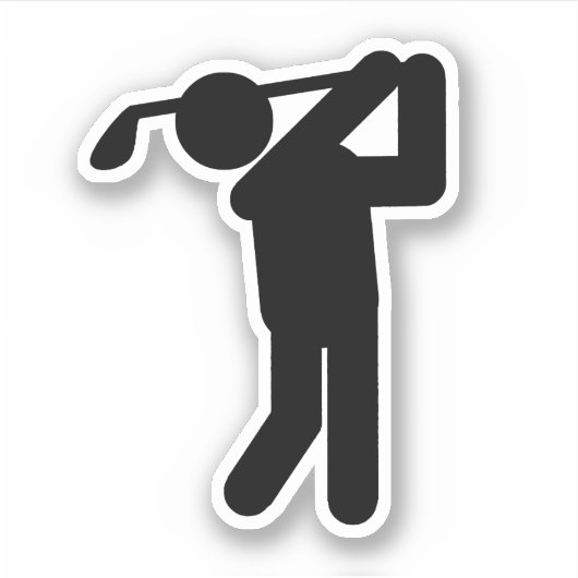 Sticker Golf Symbole Sports (Devant)