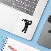 Sticker Golf Symbole Sports (Ordinateur portable avec iPhone)