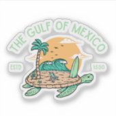 Sticker Golfe du Mexique Tortue de mer mexicaine (Devant)
