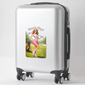 Sticker Golfeuse féminine en forme Thunder_Cove (Sur valise)