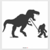 Sticker Gone Squatchin avec T-rex (Feuille)