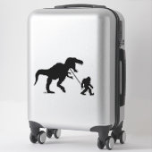 Sticker Gone Squatchin avec T-rex (Sur valise)