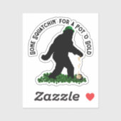 Sticker Gone Squatchin' le jour de la Saint Patrick (Feuille)