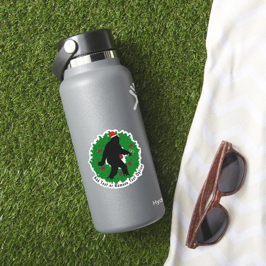 Sticker Gone Squatching' Wreath Christmas (HydroFlask Insitu)