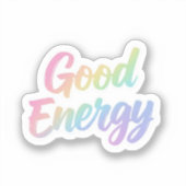 Sticker Good Energy Positive Quote Typography Design (Recto)