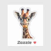 Sticker Good Time Hipster Giraffe T-Shirt Men's Women's Ch (Feuille)
