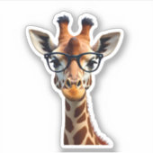 Sticker Good Time Hipster Giraffe T-Shirt Men's Women's Ch (Devant)