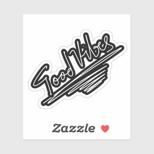Sticker Good Vibes (Feuille)