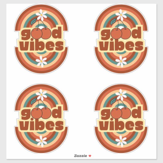 Sticker Good Vibes (Feuille)