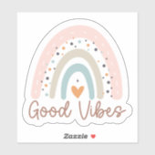 Sticker Good Vibes Boho Rainbow Waterproof (Feuille)